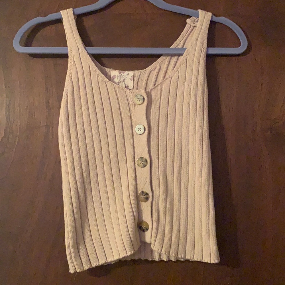 Tan Sweater Tank top
